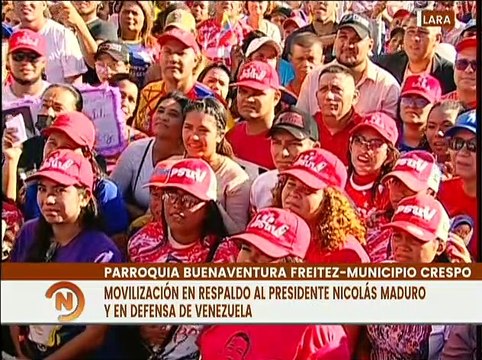 Pueblo del estado Lara se moviliza en respaldo y apoyo al Presidente Nicolás Maduro