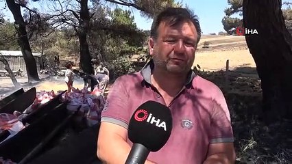 Yangından etkilenen köylüler yaşadıklarını anlattı