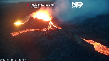 NoComment | Espectacular derrumbe del cráter del volcán islandés Fagradalsfjall