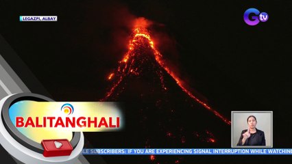 Download Video: Pagbuga ng lava ng Bulkang Mayon, nakunan sa magdamag | BT