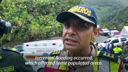 Colombia: Forensic teams transfer dead bodies after landslide kills 20
