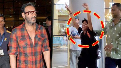 Ajay Devgn's Son Yug Seen All Excited As He Returns To Mumbai