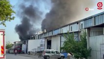 Geri dönüşüm tesisinde korkutan yangın... Siyah duman şehri kapladı