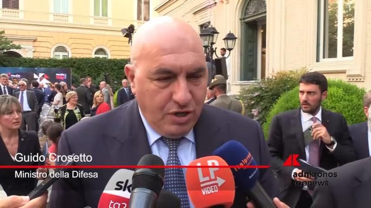 Mediterraneo, Crosetto: "Italia ha ruolo centrale e lo ha affermato a Vilnius, effetti positivi si vedranno a breve"