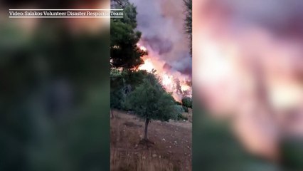 Wildfire breaks out on Greek Island of Rhodes