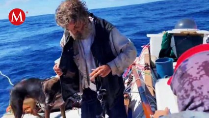Emotivo rescate de náufrago y perrita en el océano Pacífico por buque de Grupomar