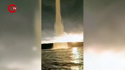 Kama Nehri'nde “Su hortumu” oluştu