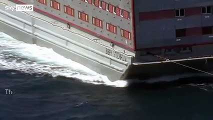 Mülteci Gemisi Bibby Stockholm'un görüntüleri gündem oldu