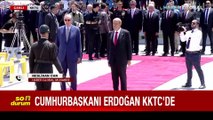 Cumhurbaşkanı Erdoğan KKTC'ye geldi... Uçağı, Yeni Ercan Havalimanı'na ilk inişi gerçekleştirdi