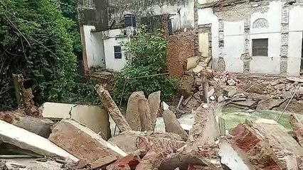 अजमेर में तेज धमाके के साथ गिरे मकान, ढह गई दीवार