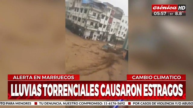 Graves inundaciones provocan causan estragos en Marruecos