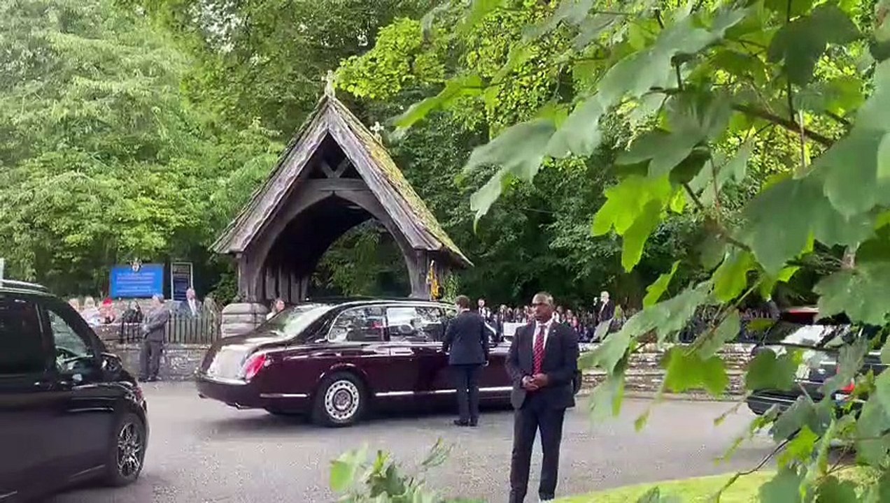 King Charles and Queen Camilla arrive at Brecon...
