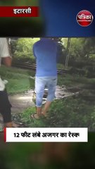 ट्रेन की पटरियों पर रेंगता मिला अजगर