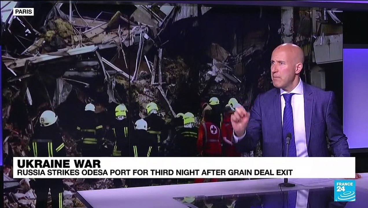War in Ukraine: Russia strikes Odesa port for third night after grain deal