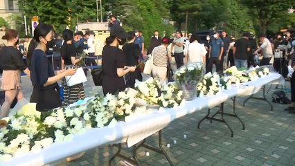 숨진 초등학교 교사 추모 행렬...추모공간 마련 / YTN