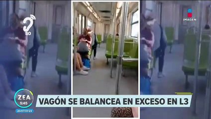 Vagón de la Línea 3 del Metro CDMX se balancea en exceso