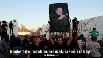 Manifestantes incendeiam embaixada da Suécia no Iraque