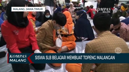 Seru! Siswa SLB di Malang Belajar Membuat Topeng Malangan
