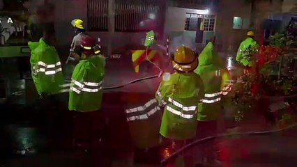 Inundación afecta calles de la colonia Atlas