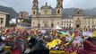 Veteranos de las Fuerzas Armadas en Colombia protestan en contra del presidente Gustavo Petro
