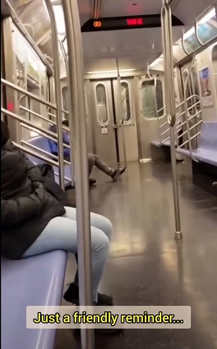 Rat climbs on Sleeping Subway Rider