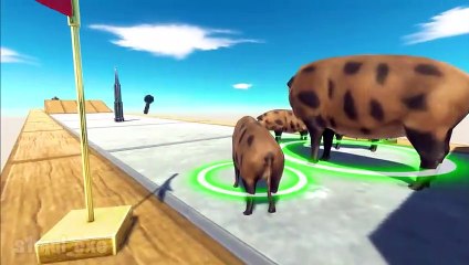 BLADE TRAP on the RAMP Who Can Escape Animal Revolt Battle Simulator