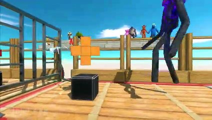 Creepy Monsters vs Superheroes on Falling Battle - Animal Revolt Battle Simulator