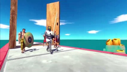 Crossing a Rickety Bridge with Cannon - Animal Revolt Battle Simulator