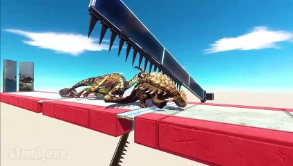 Escape from Blade Trap and Go Down the Stairs - Animal Revolt Battle Simulator