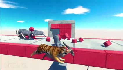 Escape from Quicksand and Spinosaurus Heads - Animal Revolt Battle Simulator