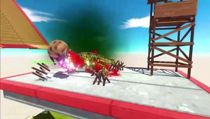 Fall Down the Stairs and Take Down the Enemy - Animal Revolt Battle Simulator