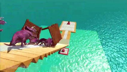 Falling Down on Mega Ramp with Explosive Quicksand - Animal Revolt Battle Simulator