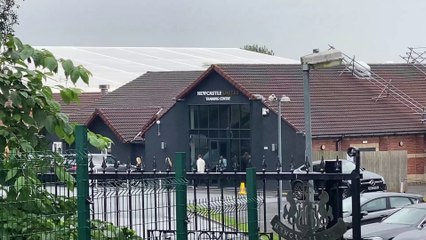 Harvey Barnes at Newcastle United training ground
