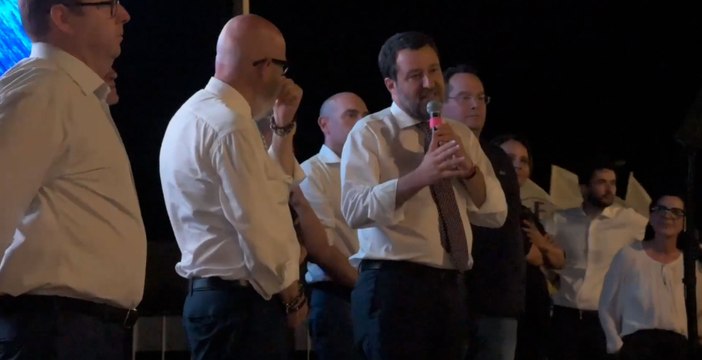 Matteo Salvini incontra gli attivisti della Lega