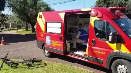 Ciclista fica ferido em acidente de trânsito na região do Lago