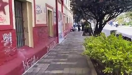 Reservistas restauraron y pintaron las paredes de parque de Pasto dañadas por "La primera línea"