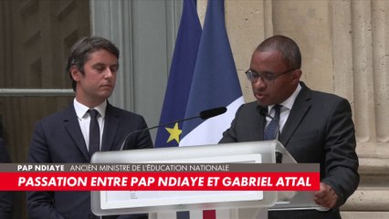 «Le ministère est en ordre de marche» : passation de pouvoir entre Pap Ndiaye et Gabriel Attal