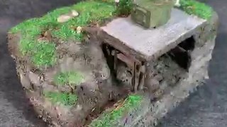 Miniature Military Bunker Making a KV-2 Tank Turret Diorama from Scratch!- Step by Step Tutorial