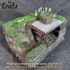 Miniature Military Bunker Making a KV-2 Tank Turret Diorama from Scratch!- Step by Step Tutorial