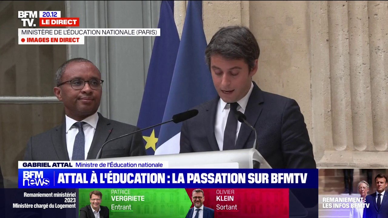 Gabriel Attal à Pap Ndiaye: "Je veux saluer l'engagement, la rigueur, l'intelligence, le courage avec lesquels tu auras marqué cette maison"