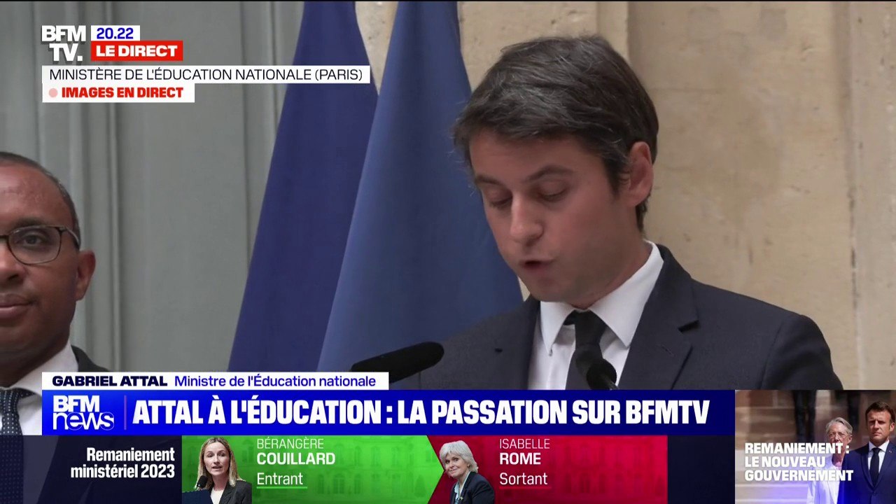 Gabriel Attal aux enseignants: "Vous faites le plus beau métier du monde"