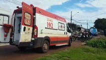 Motociclista fica ferido em acidente no Bairro Santos Dumont, em Cascavel