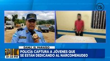 Policía captura a jóvenes por el delito de narcomenudeo en Danlí, EL Paraíso