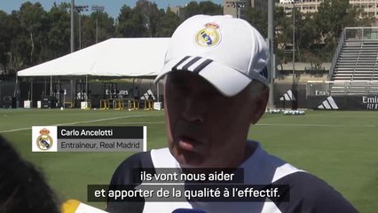 Real Madrid - Ancelotti : "Les recrues vont nous apporter beaucoup de qualité"