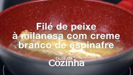 Receita de peixe à milanesa com molho de espinafre