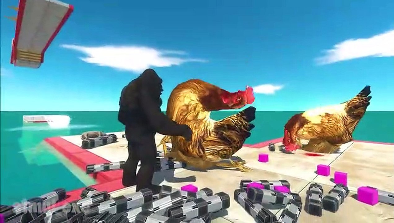 Run Fast or The Angry Chickens Will Attack - Animal Revolt Battle Simulator
