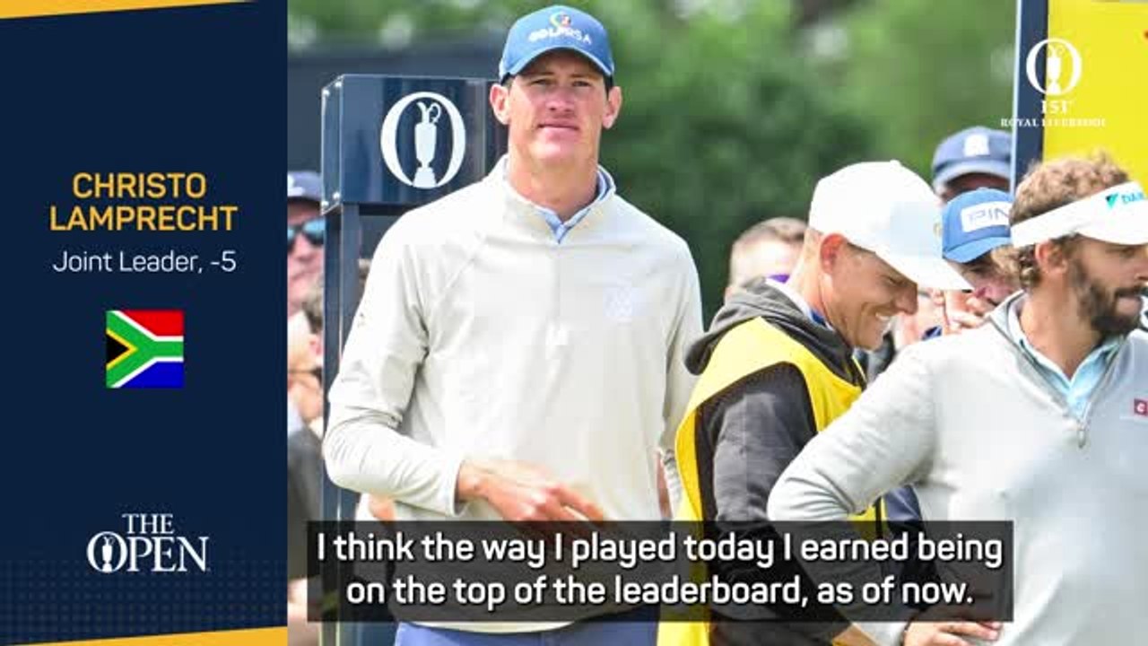 Amateur Lamprecht surprised but confident as he shares Open lead