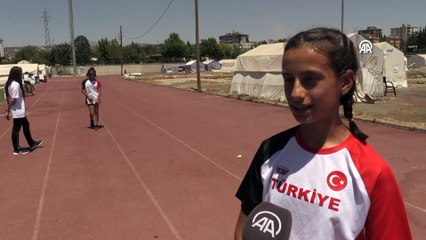 ADIYAMAN - Depremzede atlet kızların milli forma gayreti