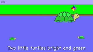 Two Little Turtles | #shorts | NURSERY RHYME | Rainbow Rabbit