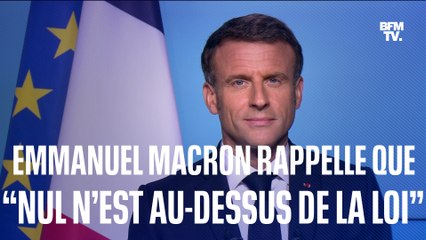 Emmanuel Macron “comprend l’émotion des policiers” tout en rappelant que “nul en République n’est au dessus-de la loi”
